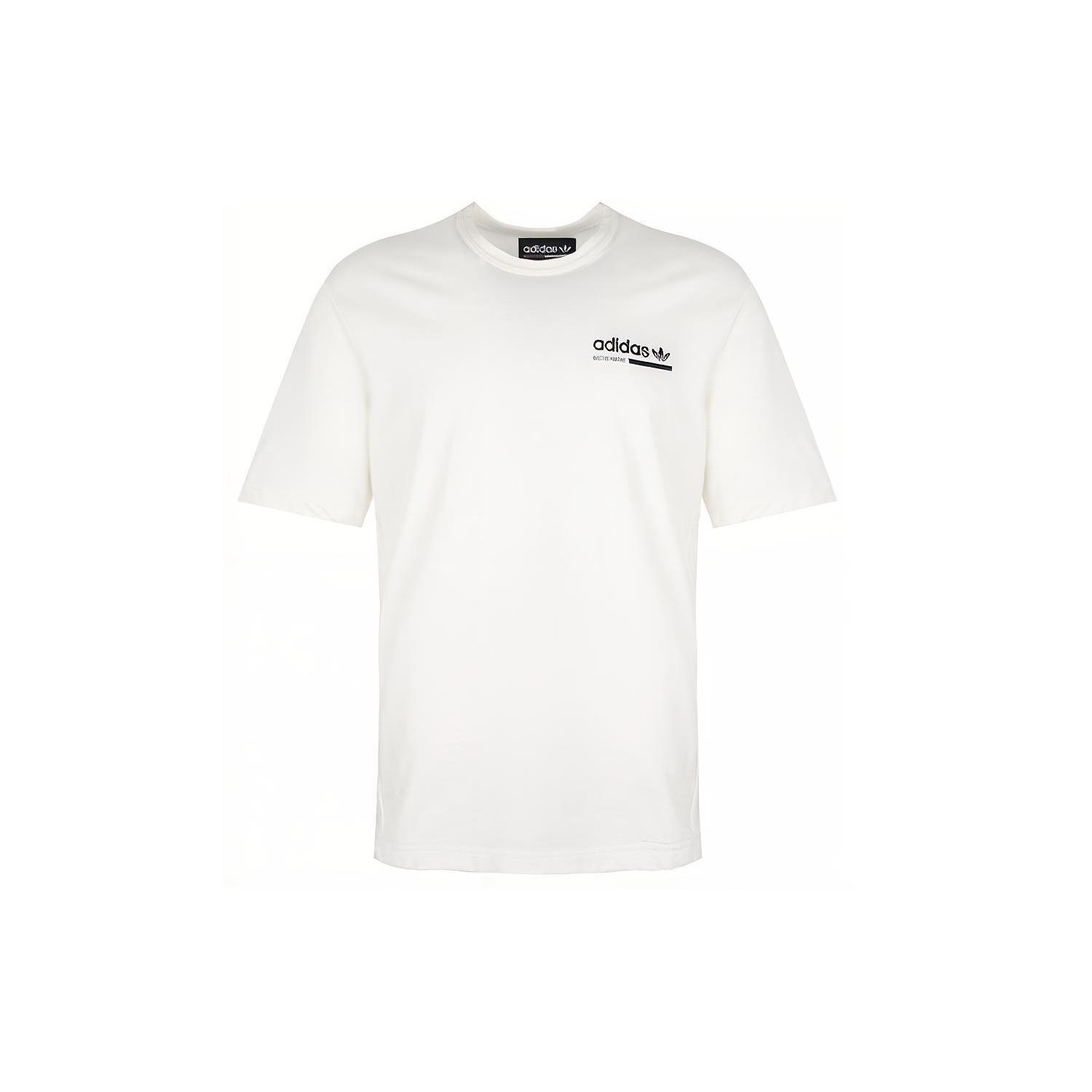 adidas originals Chest Logo Round Neck Short Sleeve White Men s DV1943 S
