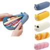 Cartoon Animal Stationery Box Large Capacity Pouch Bag Cute Silicone Pencil Case Student