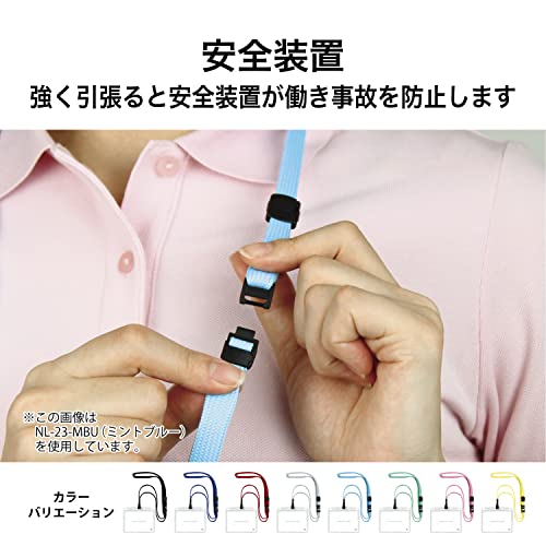 Open Industrial Hanging Name Badge, Name Plate, Card Holder, Name Holder, 10-Pack, Zippered, Soft Case, Blue, NL-23-BU