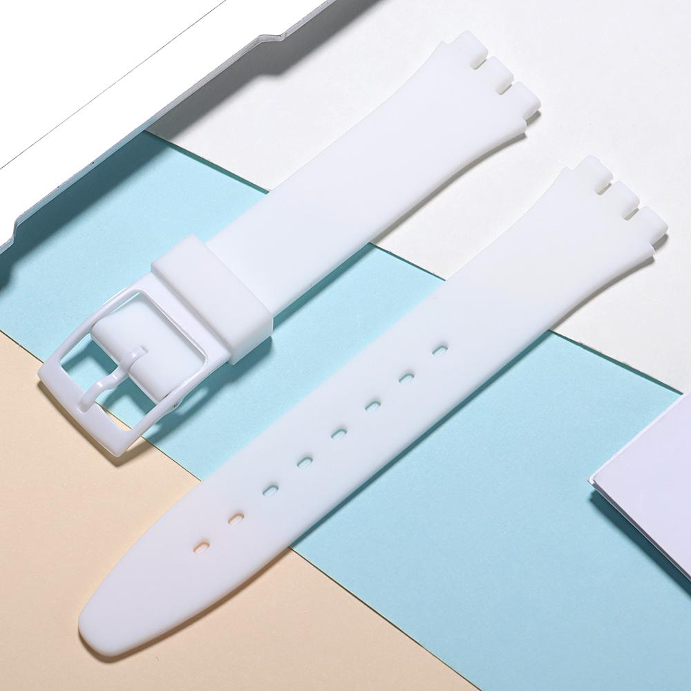 16mm 17mm 19mm 20mm Wasserdichtes Silikon-Uhrenarmband für Swatch Weiches Gummiarmband Buntes Armband Ersatz Uhrenzubehör