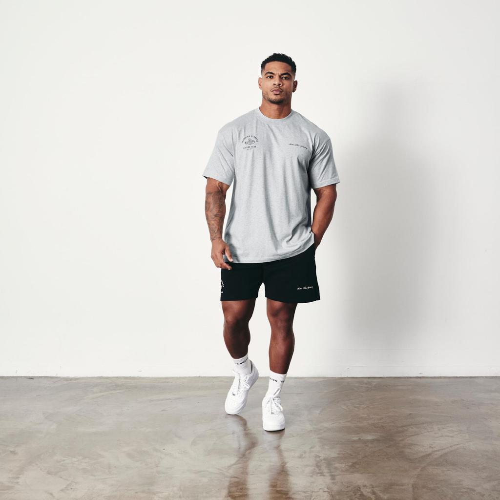 T-shirt de fitness en coton grande taille VQ pour homme - Manches courtes pour la course et les loisirs