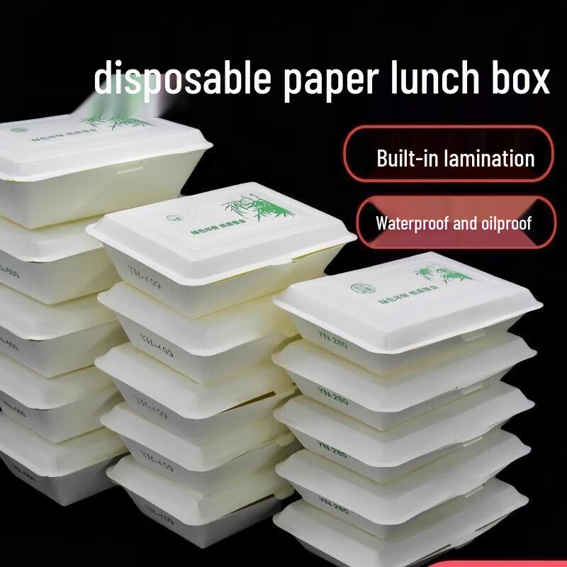 JingJingRS Disposable Paper Takeaway Meal Box