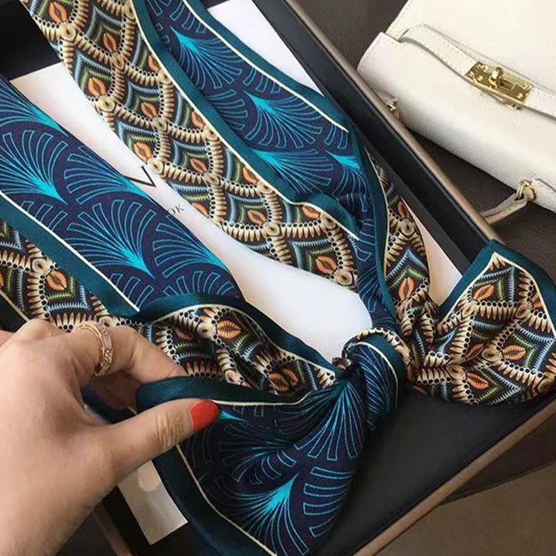 Mulberry Silk Scarf Women'S European Style Rich Cashew Nut Flower Versatile Double-Layer Silk Scarf Trendy Scarf Streamer