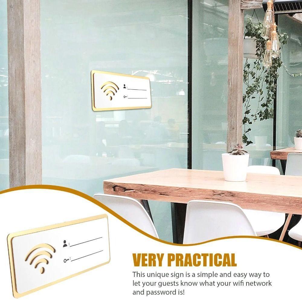 Acrylic WIFI Password Board Handwriting WIFI Signage WIFI Signs Plaques  Hotel