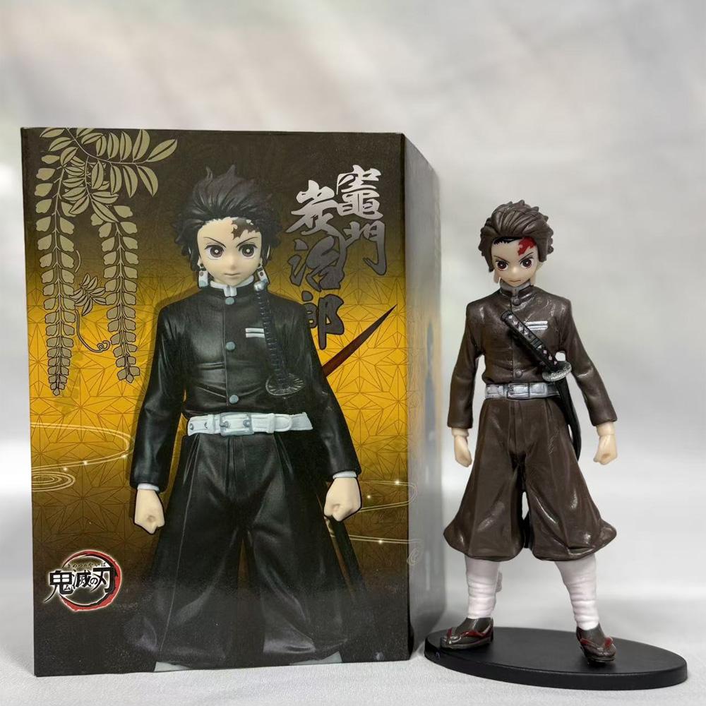 Non-Toxic .Spot Anime Slayer Kimetsu No Yaiba Figure Kamado Tanjirou Action Figure Agatsuma Zenitsu Nezuko Warrior Pvc Model Toys