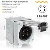 STARELO 30 Amp Generator Power Inlet Box NEMA L14-30P,125/250 Volt 7500W, Outdoor Dustproof and Weatherproof for Generators, Welding Machines,