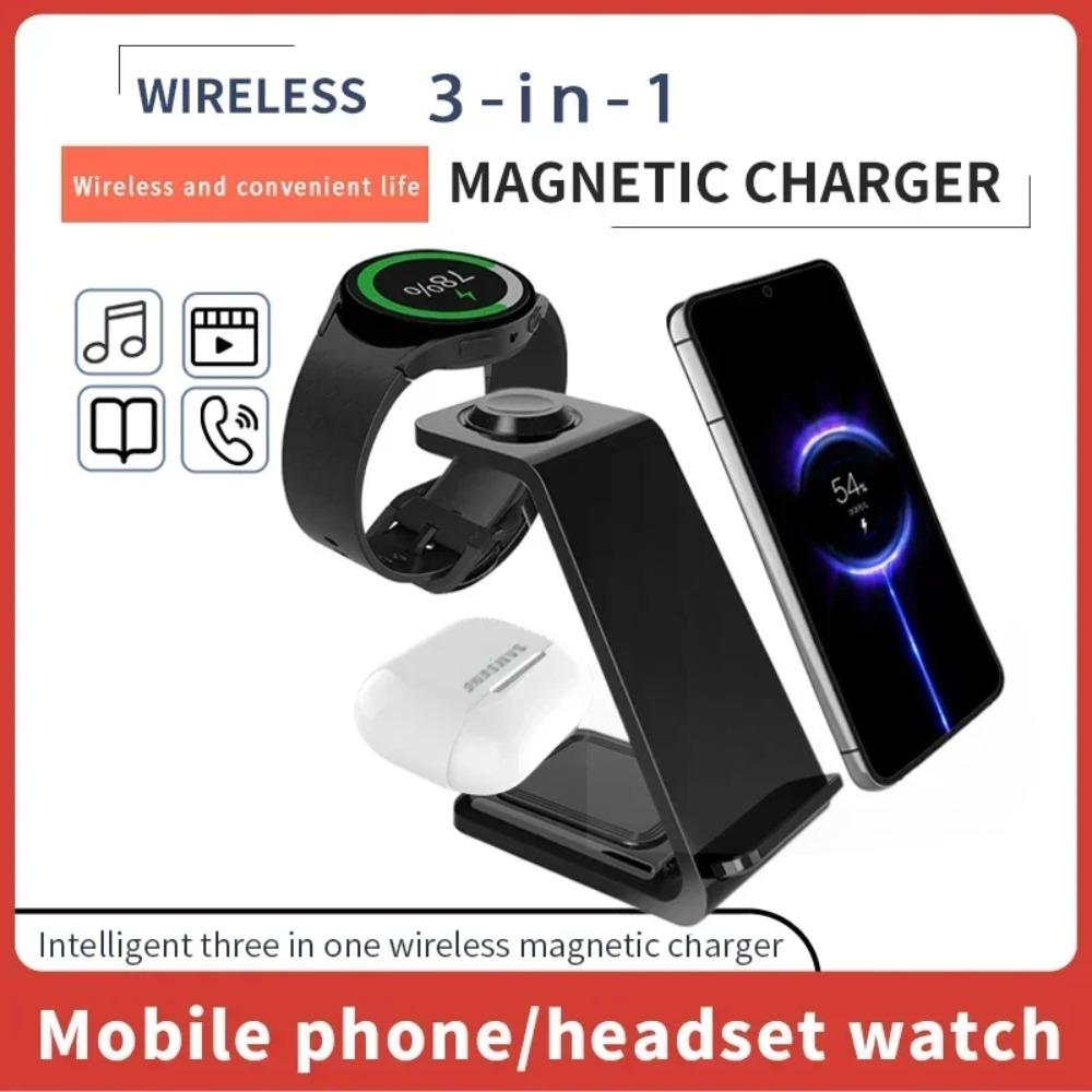 30W Charging Station 3 In 1 Wireless Charger Stand For Samsung S25 S24 S23 Galaxy Watch 7/6/5/4/3/2 Buds3/2/3 Pro Fast Charging