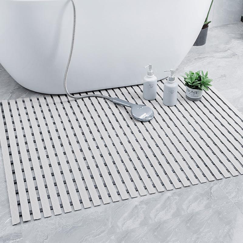 Cross-Border Non-Slip Bathroom Mat for Toilet, Shower, and Bathtub 43x60 cm светло-серый