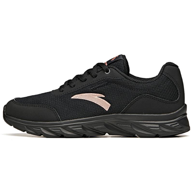 Anta Soft Sole Slip Resistant, Abrasion Resistant, Breathable Low top Casual Running Shoes Women s Black Sneakers 922115571-4 36.5