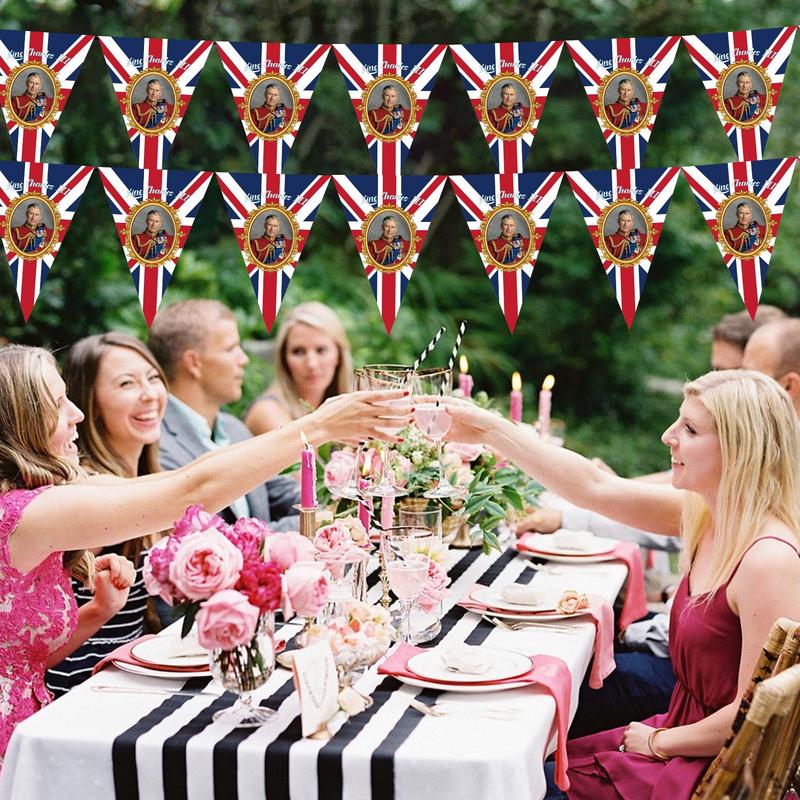 King Charles Bunting New King Charles Union Jack Flag King Flag 8.2ft King Charles 3rd Coronation Flag Our New King To Be Large