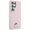 Karl Lagerfeld Saffiano KC Metal Logo MagSafe Case for Samsung Galaxy S26 Ultra Pink
