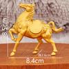 Premium Lucky Horse Gold Figurine Home Desktop Craft Zodiac Metal Alloy Ornament for Success Prosperity Decor