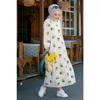 Plain Medium Women's Green Linen Dress - 8884
