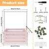 Wooden Baby Shower Crate Closet Baby Basket with Handle Baby Storage Crate Hamper Baby Shower Wooden Gift Crate for New Parent