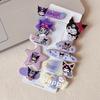 10Pcs Hellokitty Cute Headwear Children'S Acrylic Hair Clip For Girls Kuromi Forehead Hair Clip Melody Bangs Clips