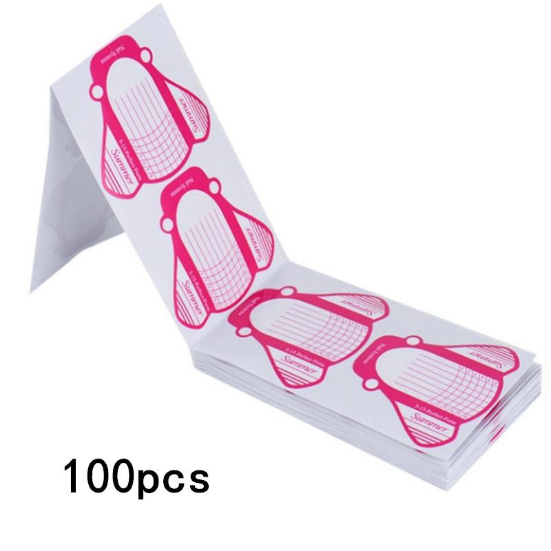 

100/500 шт. Формы для французского маникюра, типсы, акрил, УФ-гель, наращивание, форма для завивки, наклейка для ногтей, художественный шаблон, форма, маникюрный трафарет, инструмент для маникюра