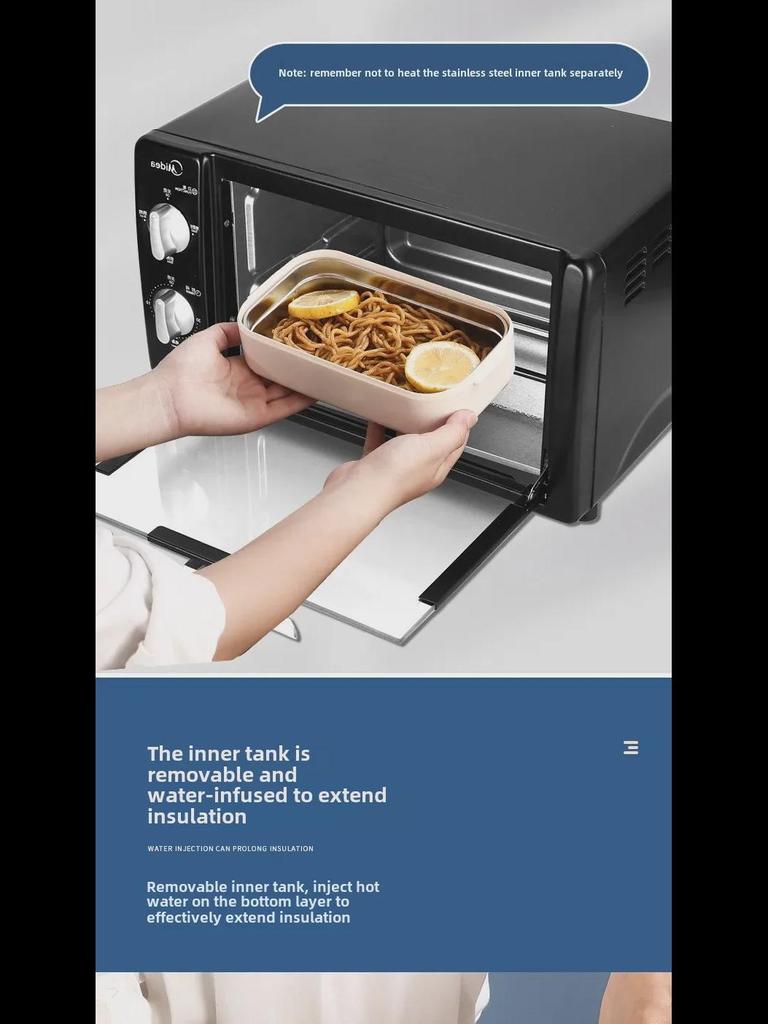 Doppelschichtige isolierte Lunchbox aus Edelstahl 304 für Büroangestellte und Studenten