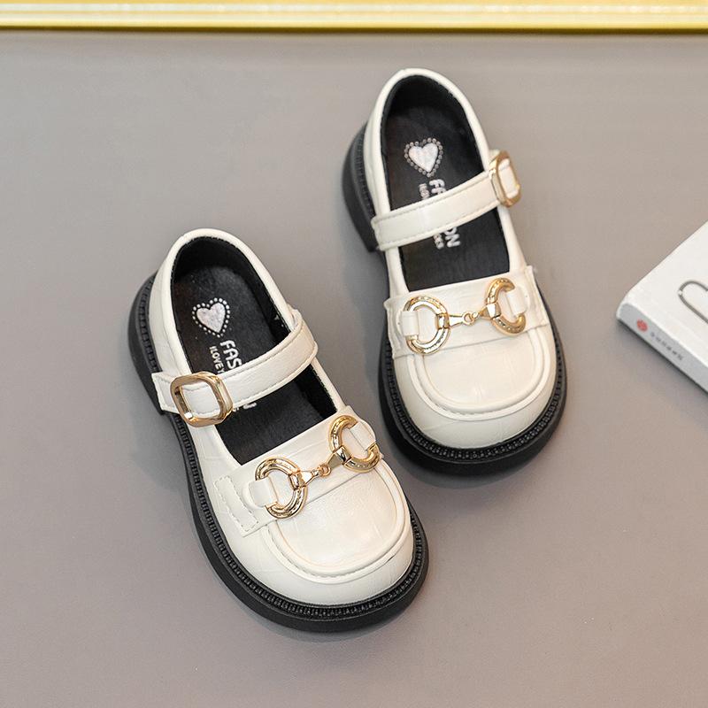 2025 new autumn girls single shoes children's princess shoes women's treasure soft sole love girl small leather shoes foreign trade