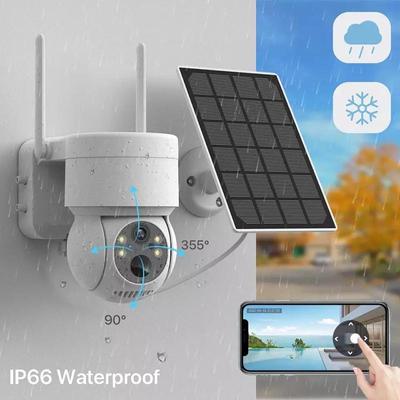 1080P 400/200W חיצוני אבטחה סולארית מצלמת 2MP פנורמית PTZ מצלמת אודיו דו-כיוונית חיישן תנועה Netcam