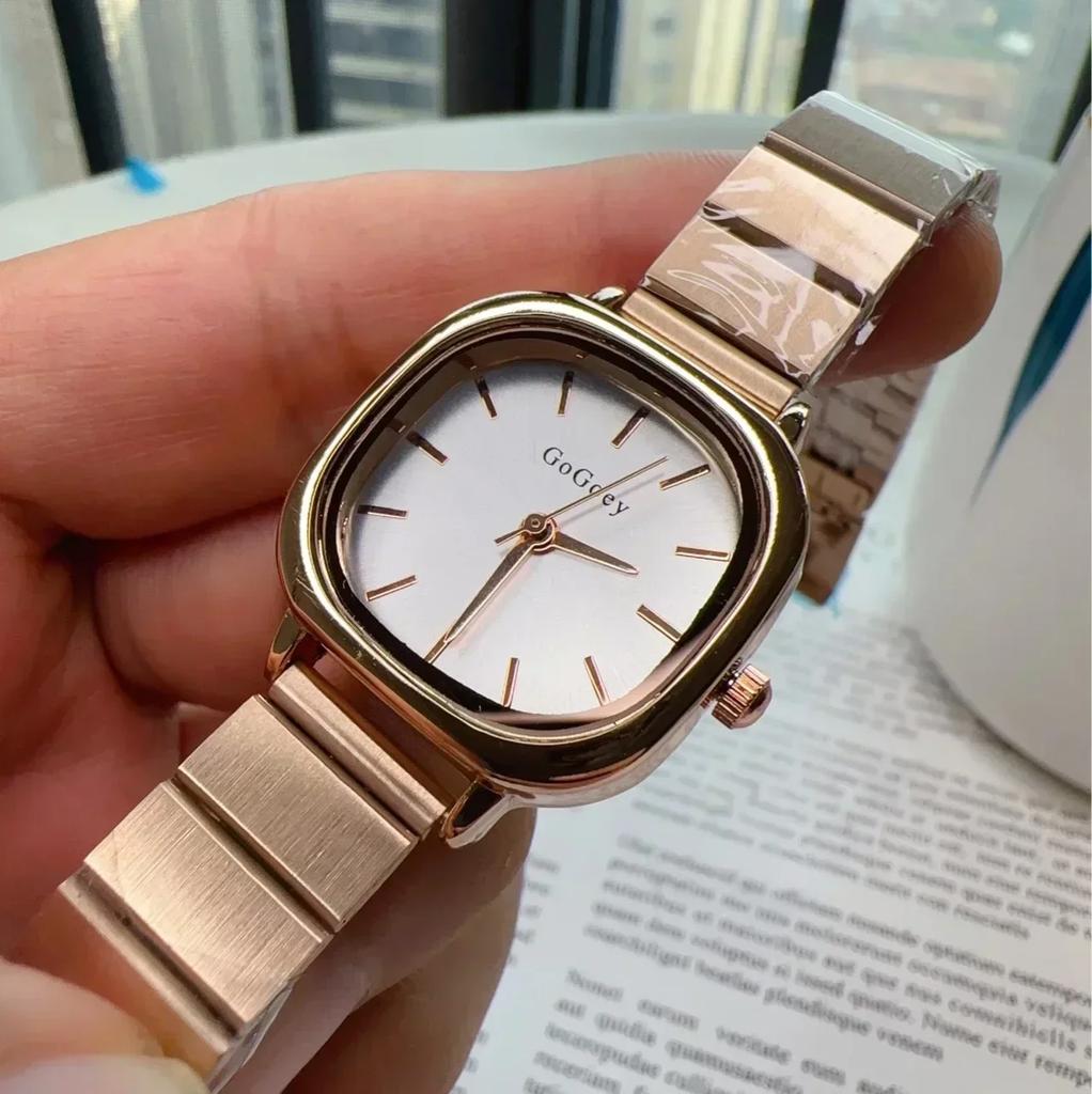 Luxury Ladies Quartz Watch 2025 Fashion Simple Gold Women Stainless Steel Wristwatch Elegant Clock Gift Montre Femme