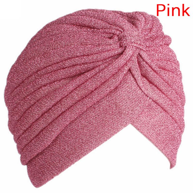 

Мужская и женская эластичная мягкая тюрбанная шляпа в индийском стиле, повязка на голову, кепка с ремешком розовый