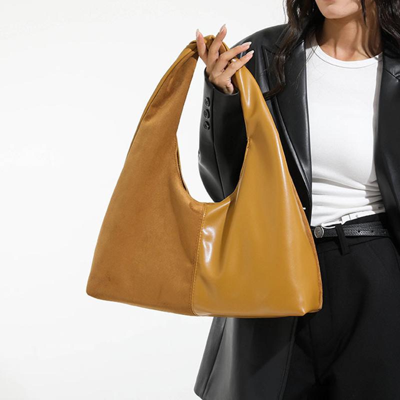 Autumn Vintage Shoulder Bags Large Capacity Patchowrk Commuting Dumling Bags Luxury Women Tote Bags Ladies Fashion Handbags