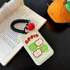 New Ins Wind Card Cover with  Rope Cute Fruit Print Campus Card Bus Subway Access Work Card Protective Cover Case Bag