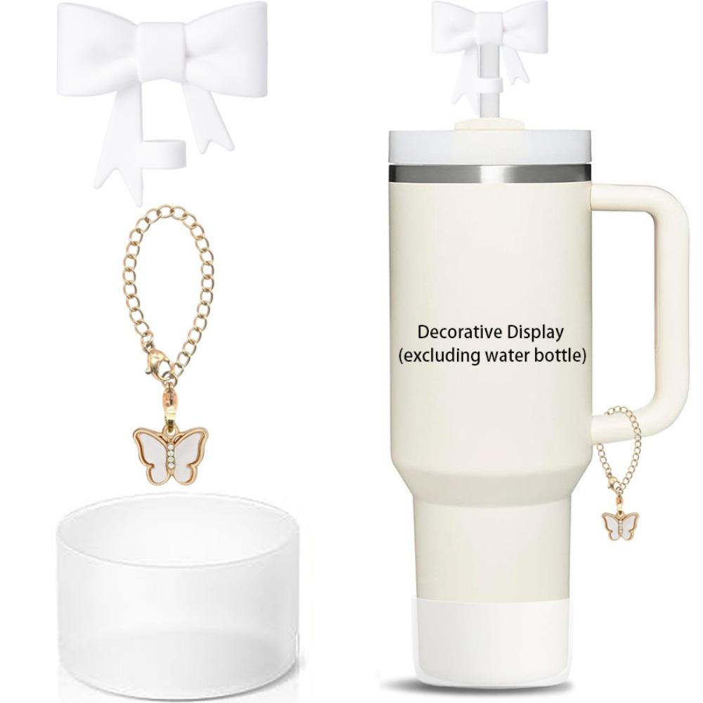 

3 шт./компл. 10 мм Отверстие для соломинки Чашка Силиконовый чехол Аксессуары для бутылок для воды для набора аксессуаров для чашки Stanley белый