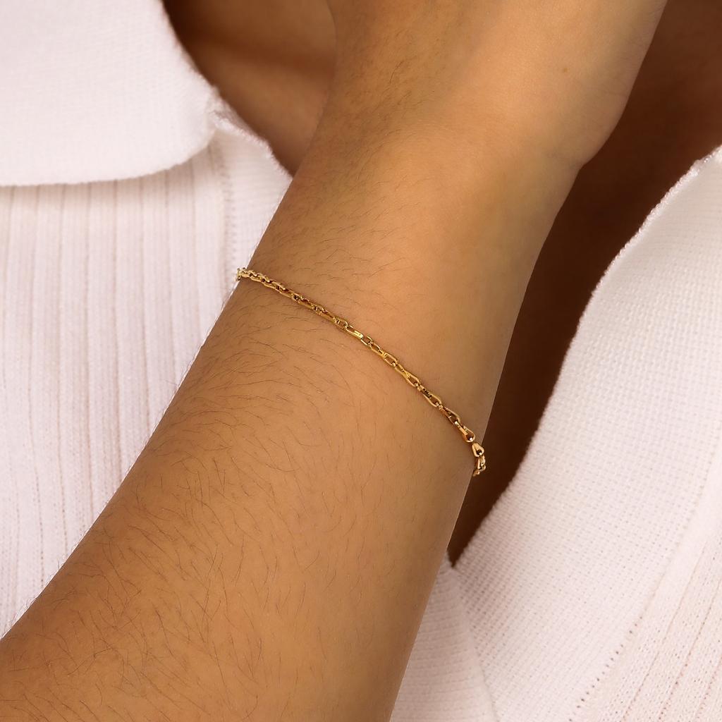 Jewelry Accessories Fashion Stainless Steel Handmade Chain Bracelet Gold Ladies