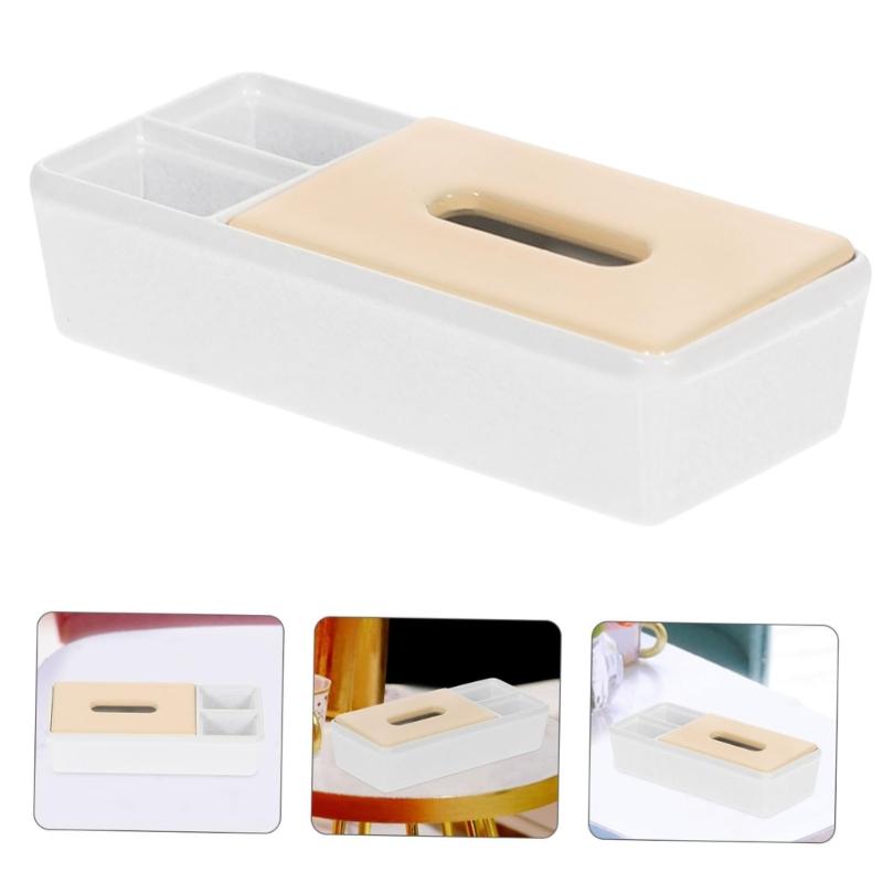 Decorative Tissue Holder Safe Plastic Miniature Tissue Box For Kids Birthday Gift And Doll House Landscape Creation