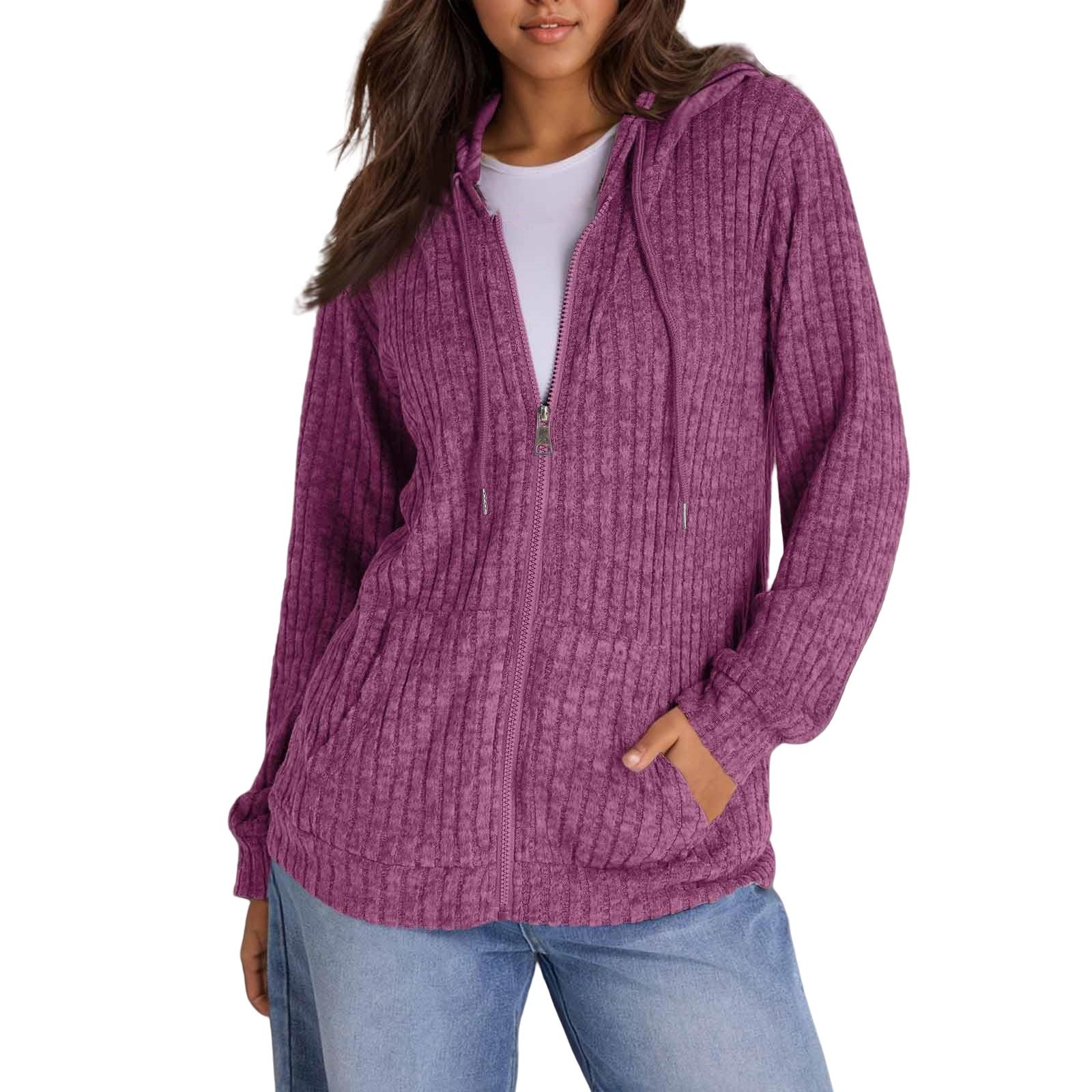 

Толстовки для жінок Модні топи Повсякденна осіння мода Толстовка з довгими рукавами та кишенями Легкий пуловер M