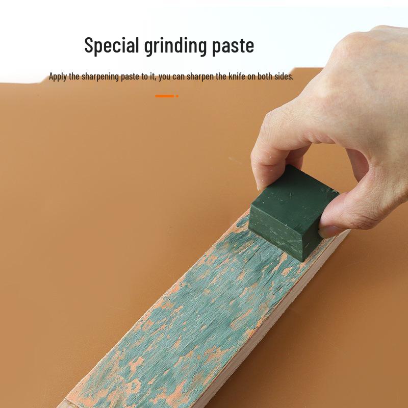 Vegetable-Tanned Leather Sharpening Board with Paste for Rotary Knife - DIY Leather Tool