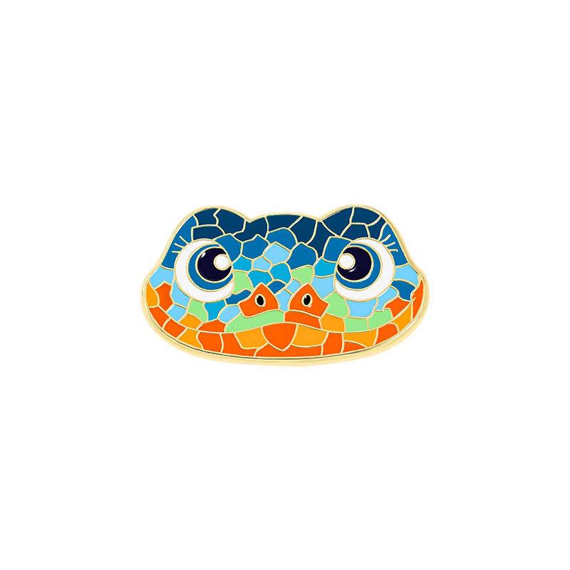 Snake Brooch Zodiac Commemorative Badge Cute Cartoon Animal Children'S Clothes Decorative Badge