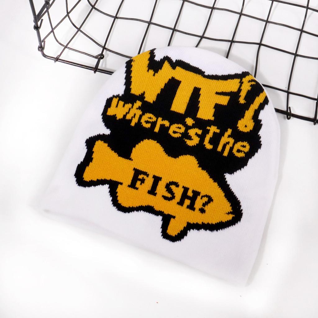 Fashion Color Blocked Letter Pattern Neutral Casual Warm Knitted Hat For Men And Women Winter Warmth Street Fashion