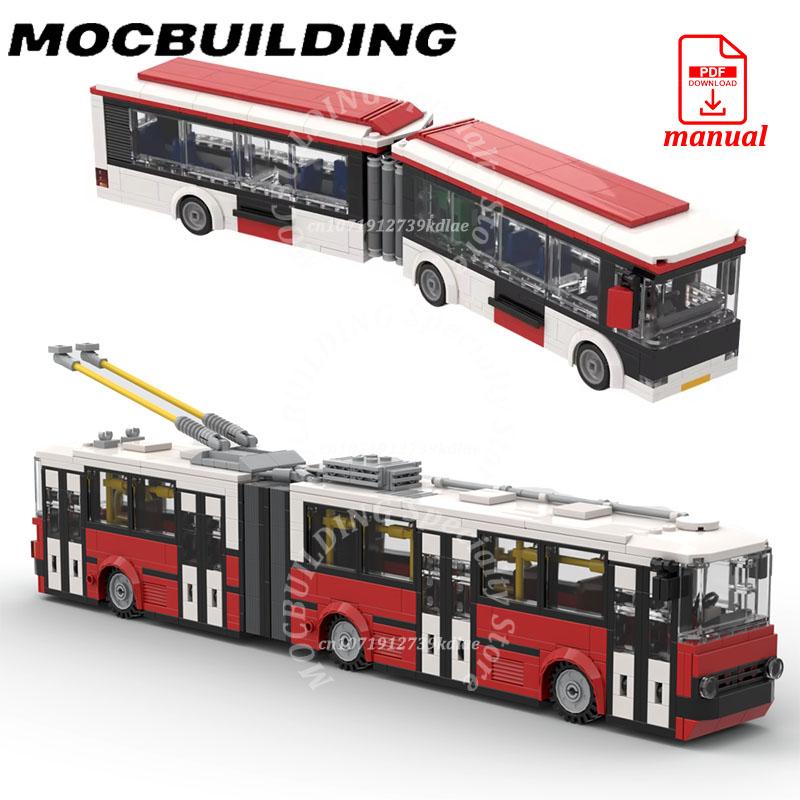 Interesting Toys Articulated Bus Car Model City Vehicle Buildings Moc Building Blocks Bricks Display Construction Toys Birthday Gifts Present