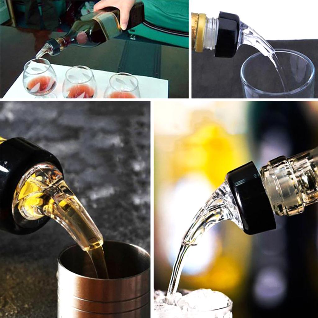 6/10Pcs Automatic Measured Bottle Pourer 30ML Plastic Wine Pourer Clear Whisky Liquid Liquor Wine Cocktail Dispenser Bar Tool