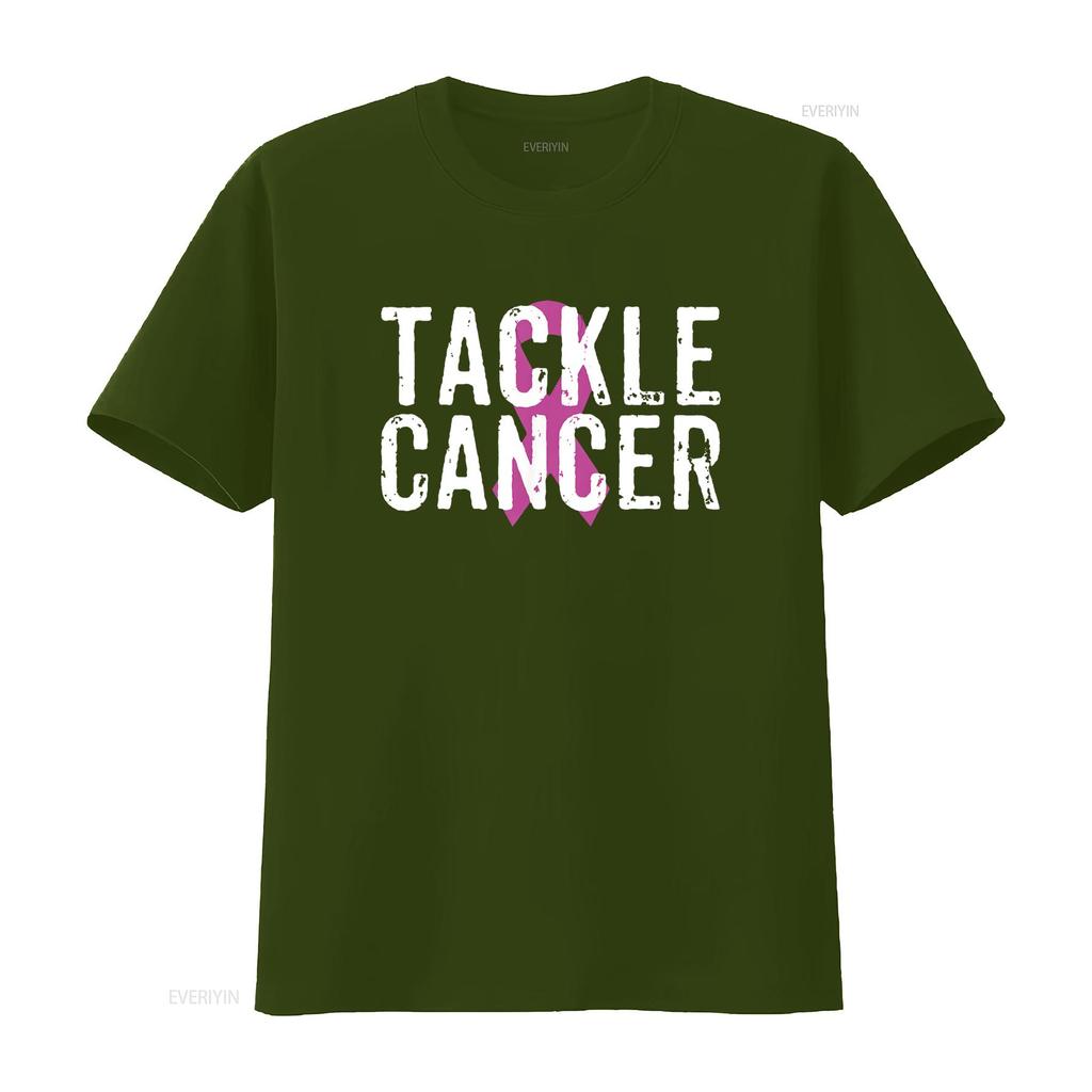 Breast Cancer T Shirt For Women Tackle Awareness Black 2X Large vintage Washed streetwear Stylish homme Slightly Breathable
