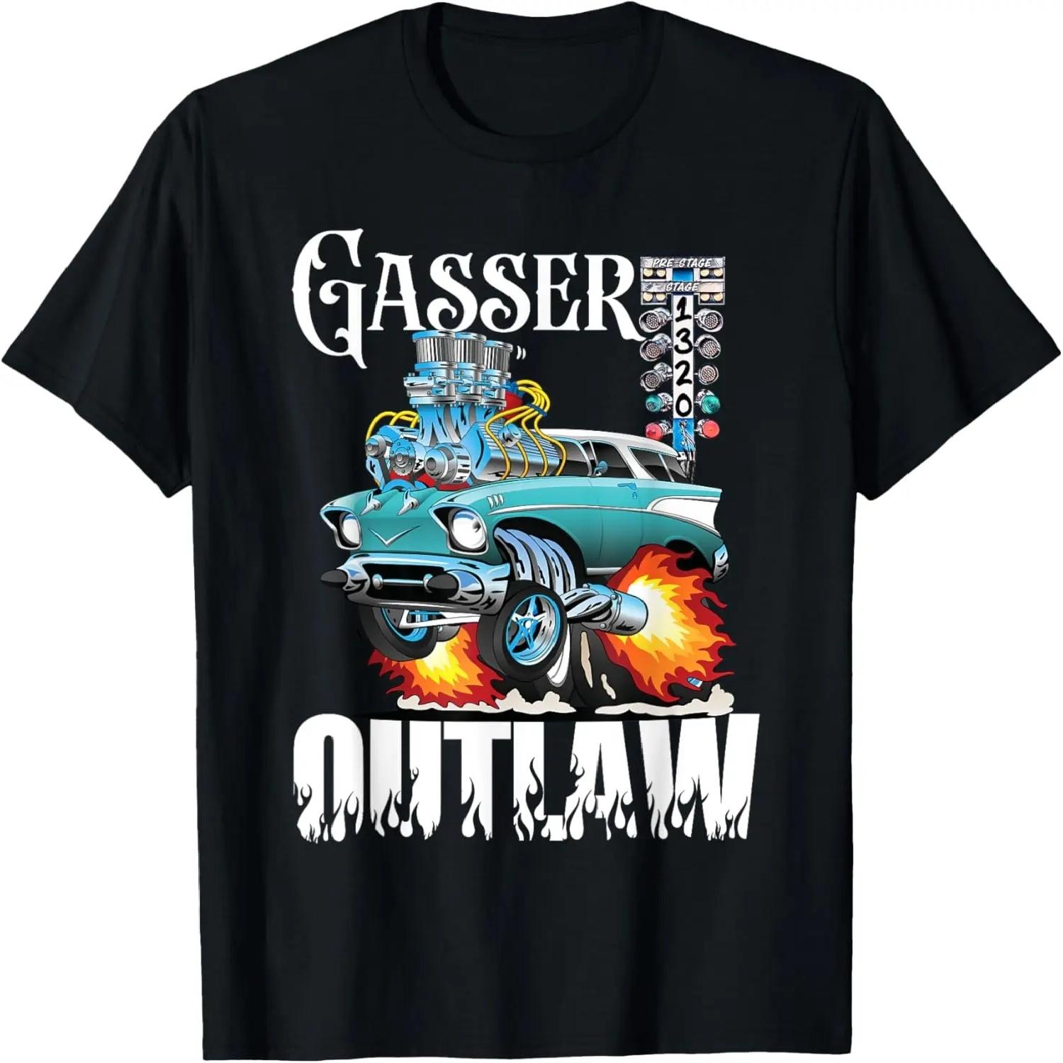 Gasser Outlaw Class Vintage Drag Racing Race Car T-Shirt S