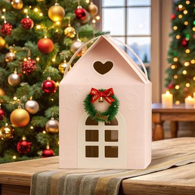 Christmas Wonderland Cottage Gift Box with Handle 3D Pop Up Christmas House Gift Boxes for Treats Desserts Fancy Cookie
