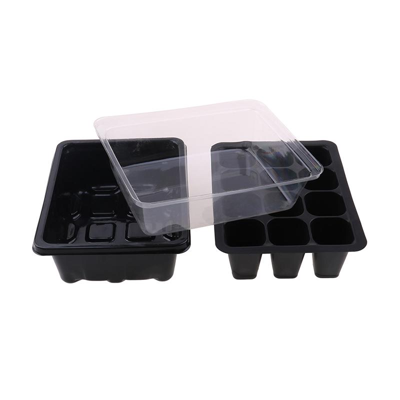 3Pcs/Set 12 Cell Seed Starter Kit Starting Plant Propagation Tray Dome Gardening