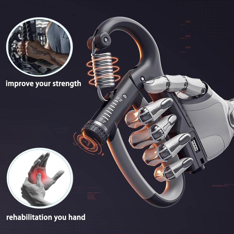 10-100Kg Adjustable Grip Strength Device for Fitness Rehabilitation Training, Wrist Strength Counting for Muscle Exercise