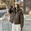 Down cotton-padded clothes Short hooded cotton-padded clothes Jacket cotton-padded jackets Thickened bread clothes Simple sports women's clothing