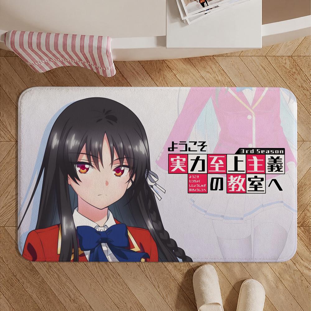 Anime-Classroom of the EliteS Floor Mat Soft Non-Slip Bath Mat, Bedside Carpet, Absorbent Doormat for Home