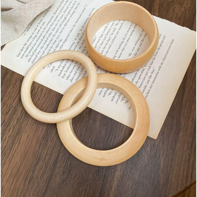 Bohemia Style Fashion Fashion Square Ethnic Style Brown Wood Stylish Wide Bracelet Retro Hand Jewelry