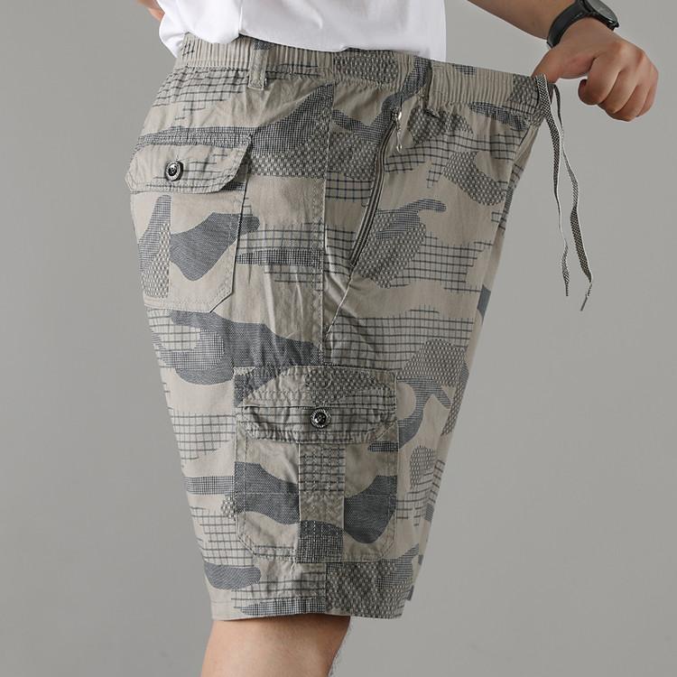 Summer Cotton Casual Shorts Drawstring Soft Loose  Beachwear Joggers Camouflage Sports Pants