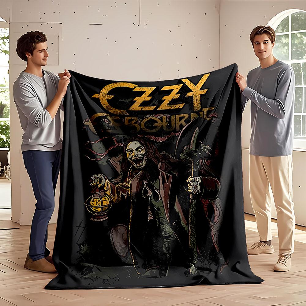 Ozzy Osbourne Gothic Kunstdecke für alle Jahreszeiten Decke Mittagspause Überwurf Geschenk