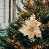 Christmas Tree Decoration Poinsettia Flower Artificial Christmas Flower for Wreath Home Holiday Party Decoration