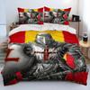 Cavalier Knight Templar Crusaders Bedding Set Printed Bed Set With Pillowcase Duvet Cover Soft Queen King Size Bedclothes Home