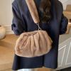 Fashi Weiche Plüsch-Hobo-Taschen für Damen Designer Flauschige Kunstpelz-Damenhandtasche Luxuriöse Clutch-Tasche Damen Winter Schale Umhängetasche