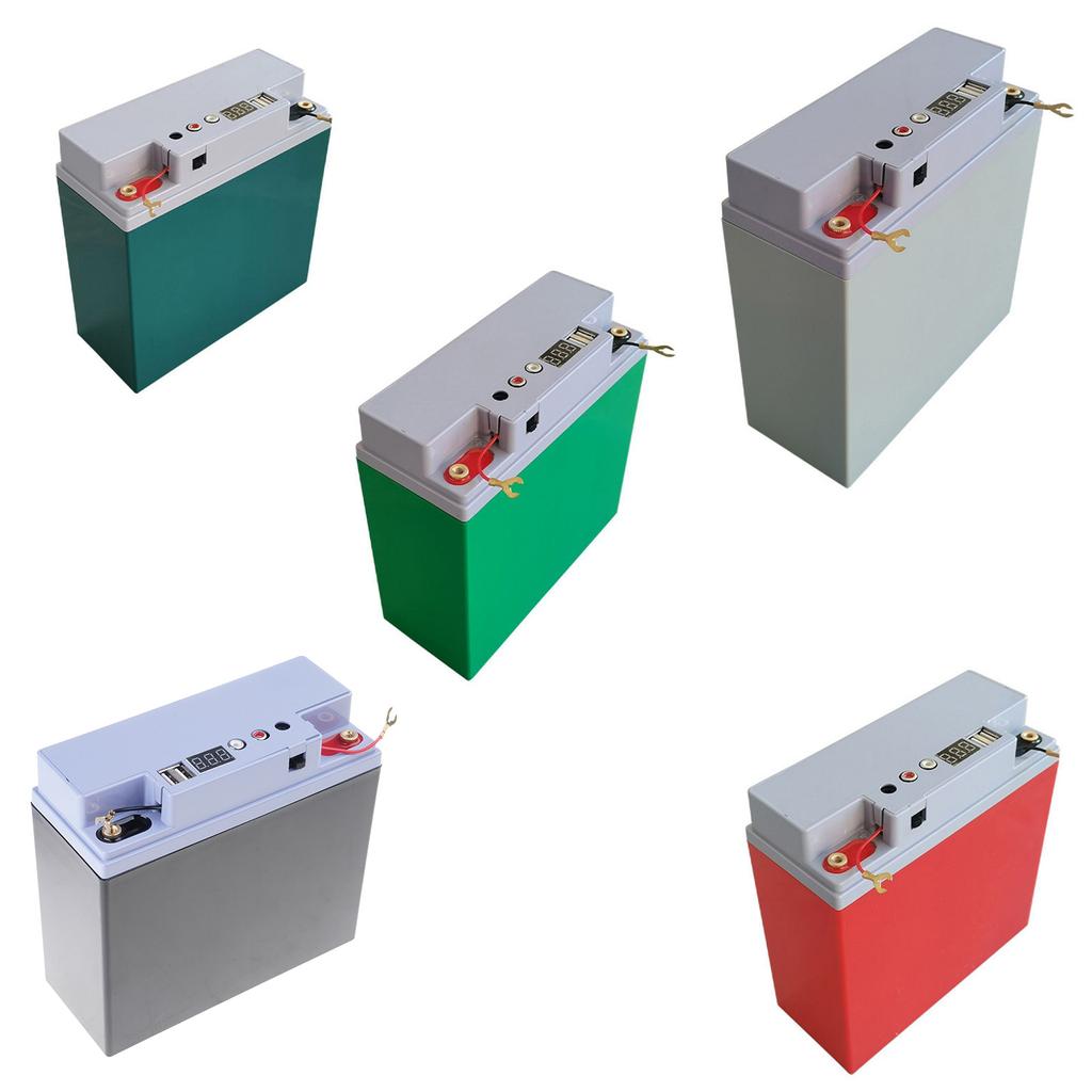 Battery Case Battery Holder Mobile Power Box Battery Storage Case with 2 USB Output Lithium Battery Box Holder